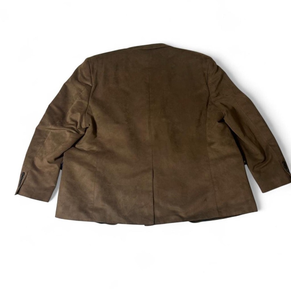 Ralph Lauren Brown Faux Suede Blazer 50R Bulldog Lined - Picture 2 of 10